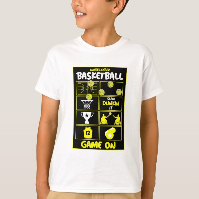 Basketbollspelare för barnstol t shirt (Framsida)
