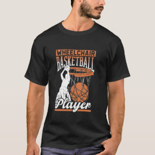 Basketbollspelare för rullstolar t shirt
