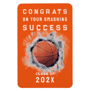 Basketbollspelare Gratulerar Magnet