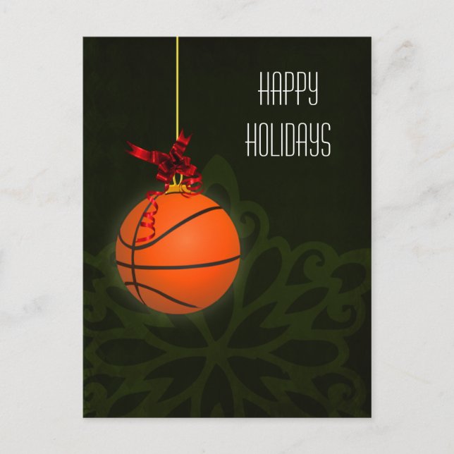 basketbollspelare julkort helg vykort (Framsida)