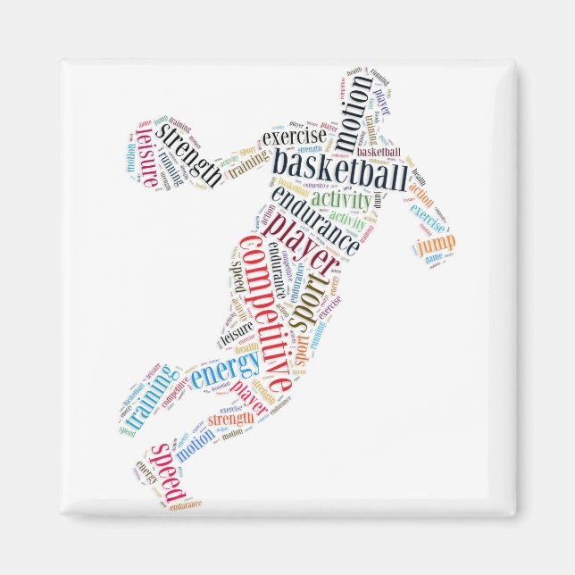 Basketbollspelare Magnet (Framsidan)