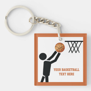 Basketbollspelare med boll anpassningsbar