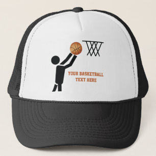 Basketbollspelare med boll anpassningsbar keps