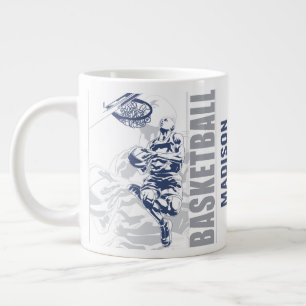 Basketbollspelare med eget namn jumbo mugg