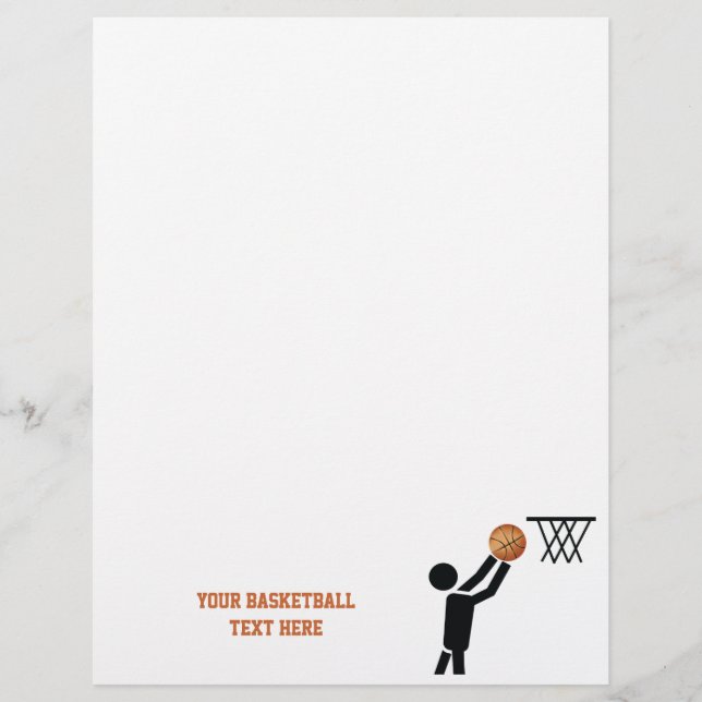 Basketbollspelare med flygblad för boll anpassning (Framsida)