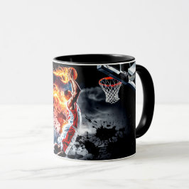 Basketbollspelare med på Fire Slam dunk #4 Mugg
