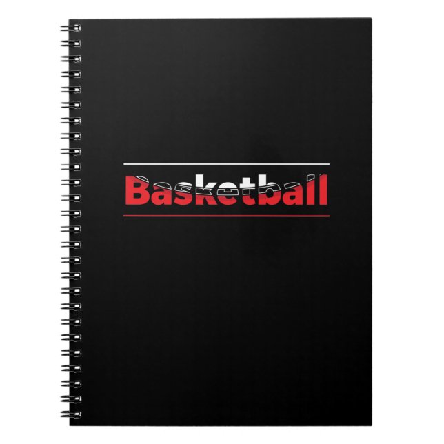 Basketbollspelare - Minimalistisk geometrisk båge Anteckningsbok (Framsidan)