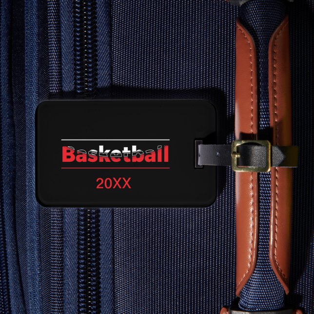 Basketbollspelare - Minimalistisk geometrisk båge Bagagebricka (Framsida Insitu 4)