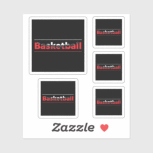 Basketbollspelare - Minimalistisk geometrisk båge Klistermärken
