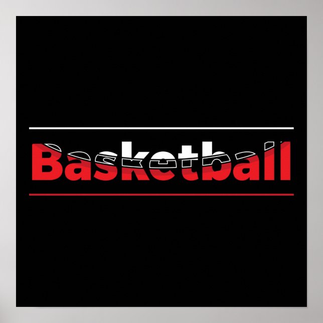 Basketbollspelare - Minimalistisk geometrisk båge Poster (Framsidan)