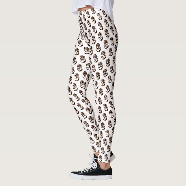 Basketbollspelare nummer åtta med basketskulor, leggings (Vänster)