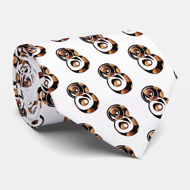 Basketbollspelare nummer åtta med basketskulor, slips (Rullad)