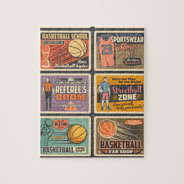 Basketbollspelare" Pussel (Vertikal)