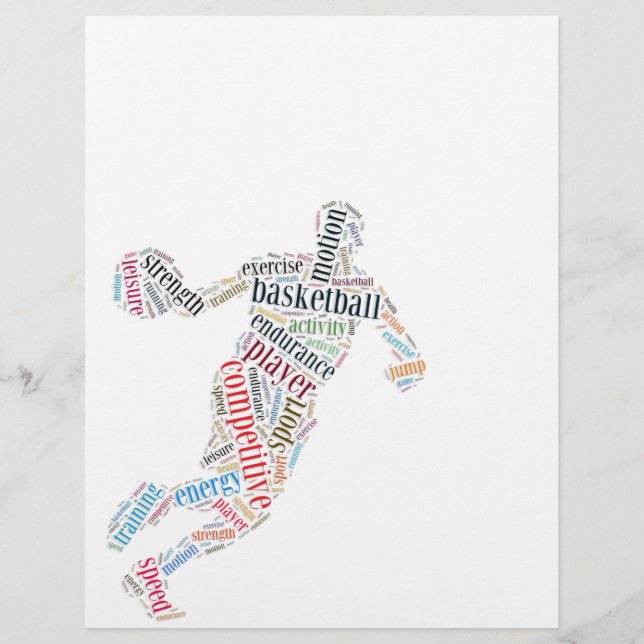 Basketbollspelare Reklamblad (Framsidan)