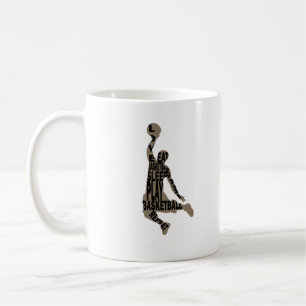 Basketbollspelare slam dunk kaffemugg