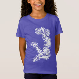 Basketbollspelare som gör Slam dunk Light Design T Shirt