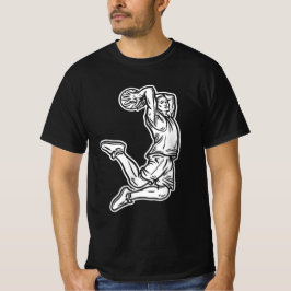 Basketbollspelare som gör Slam dunk Light Design T Shirt