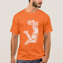 Basketbollspelare som gör Slam dunk Light Design