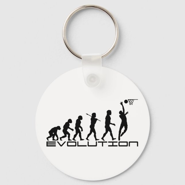 Basketbollspelare Sport Evolution Konst Nyckelring (Framsida)