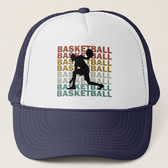 Basketbollspelare vintage retro stil keps (Framsida)