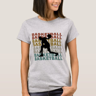 Basketbollspelare vintage retro stil t shirt