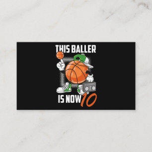 Basketbollspelaren 10 år gammal visitkort