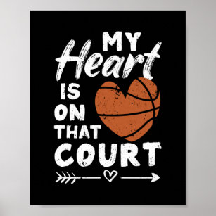 Basketbollspelaren Bball Player Mitt hjärta Poster