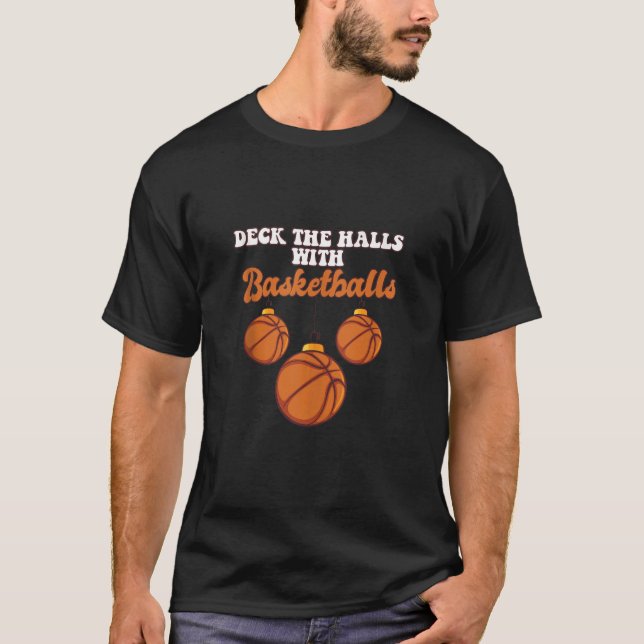 Basketbollspelaren Coach Jul Bollar Deck H T Shirt (Framsida)