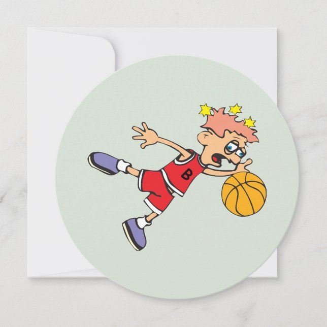 Basketbollspelaren förlorar boll i spelet kort (Framsida)