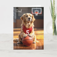 Basketbollspelaren Golden Retriever för Pappa
