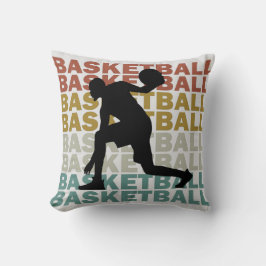 Basketbollspelartext vintage stil kudde