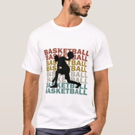 Basketbollspelartext vintage stil t shirt