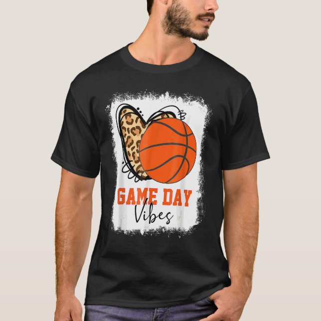 Basketbollspelsdagen Vibes Basketball Mamma Game D T Shirt (Framsida)
