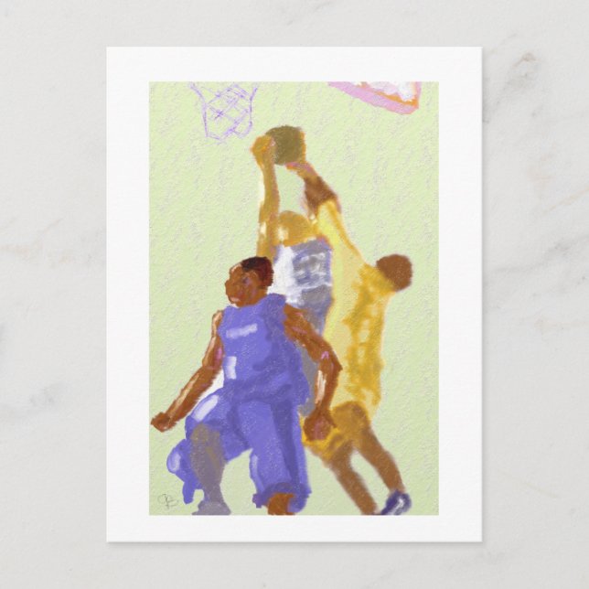 Basketbollspelskonst Vykort (Framsida)