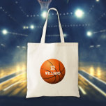 Basketbollsport med personlig Namn nummer Tygkasse<br><div class="desc">Personlig namn och basketbollgåva med lagnummer. Designad av Thisisnotme©</div>