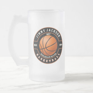Basketbollsportar Frostat Beer Mugg Glass Drinkwar