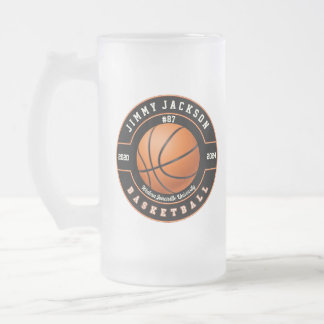 Basketbollsportar Frostat Beer Mugg Glass Drinkwar