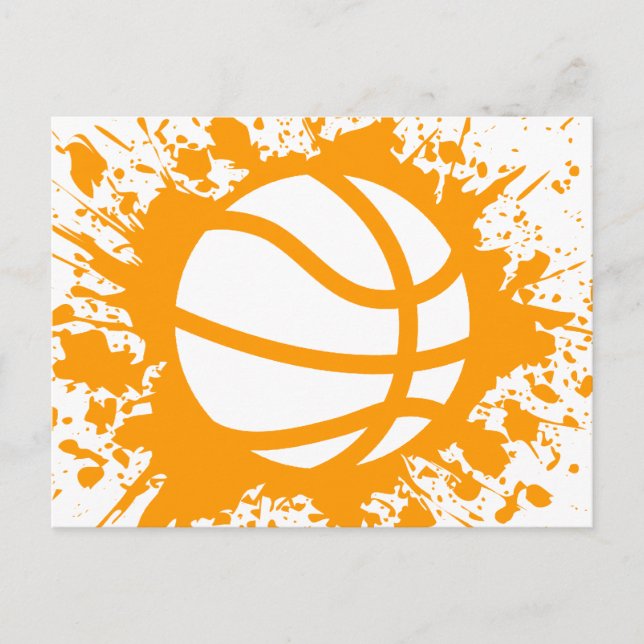basketbollstänk vykort (Framsida)