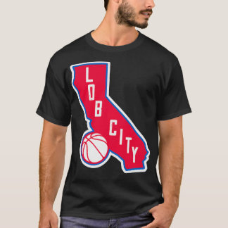 Basketbollstatens kontur i Lob City Basketball T Shirt