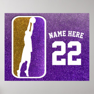Basketbollteamet Glitter Sports College High Schoo Poster