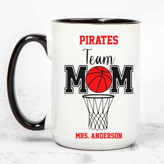 Basketbollteamet Mamma ditt team Mugg (Skapare uppladdad)