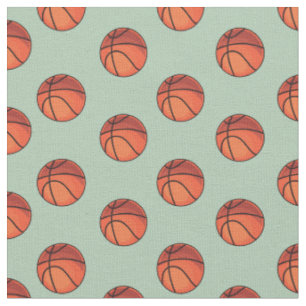 Basketbullar på Grönten Sage Tyg