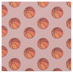 Basketbullar på Mörk Tea Ro Rosa Tyg