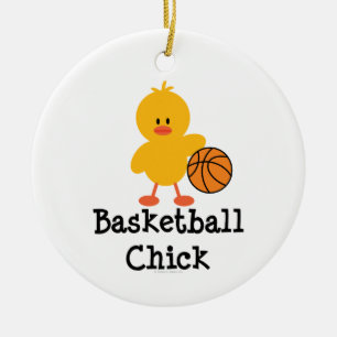 Basketchickprydnad Julgransprydnad Keramik