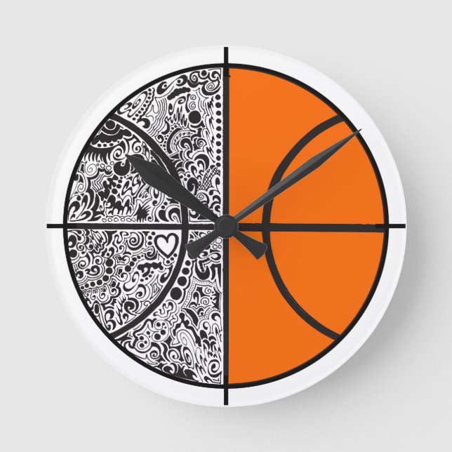 Basketchip Rund Klocka (Framsida)