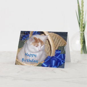 BASKETFUL OF PURRRFECT BIRTHDAY ÖNSKEMÅL KORT