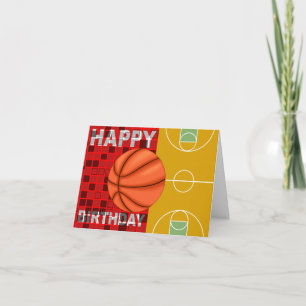 Basketgrattis på födelsedagenkort kort