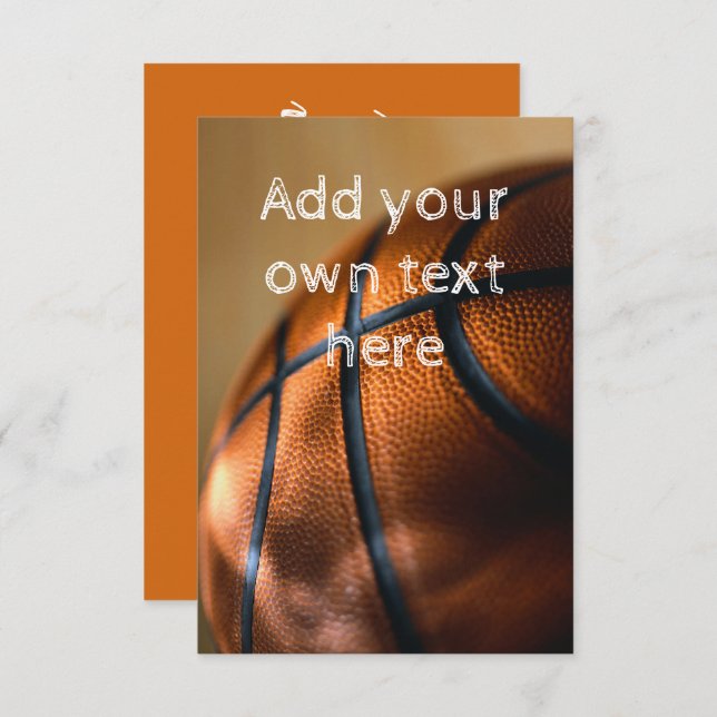 Basketinbjudan Inbjudningar (Fram/baksida)