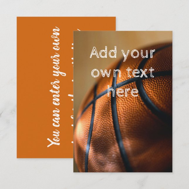 Basketinbjudan Inbjudningar (Fram/baksida)