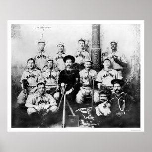 Basketlag 1898 för USS Maine Poster